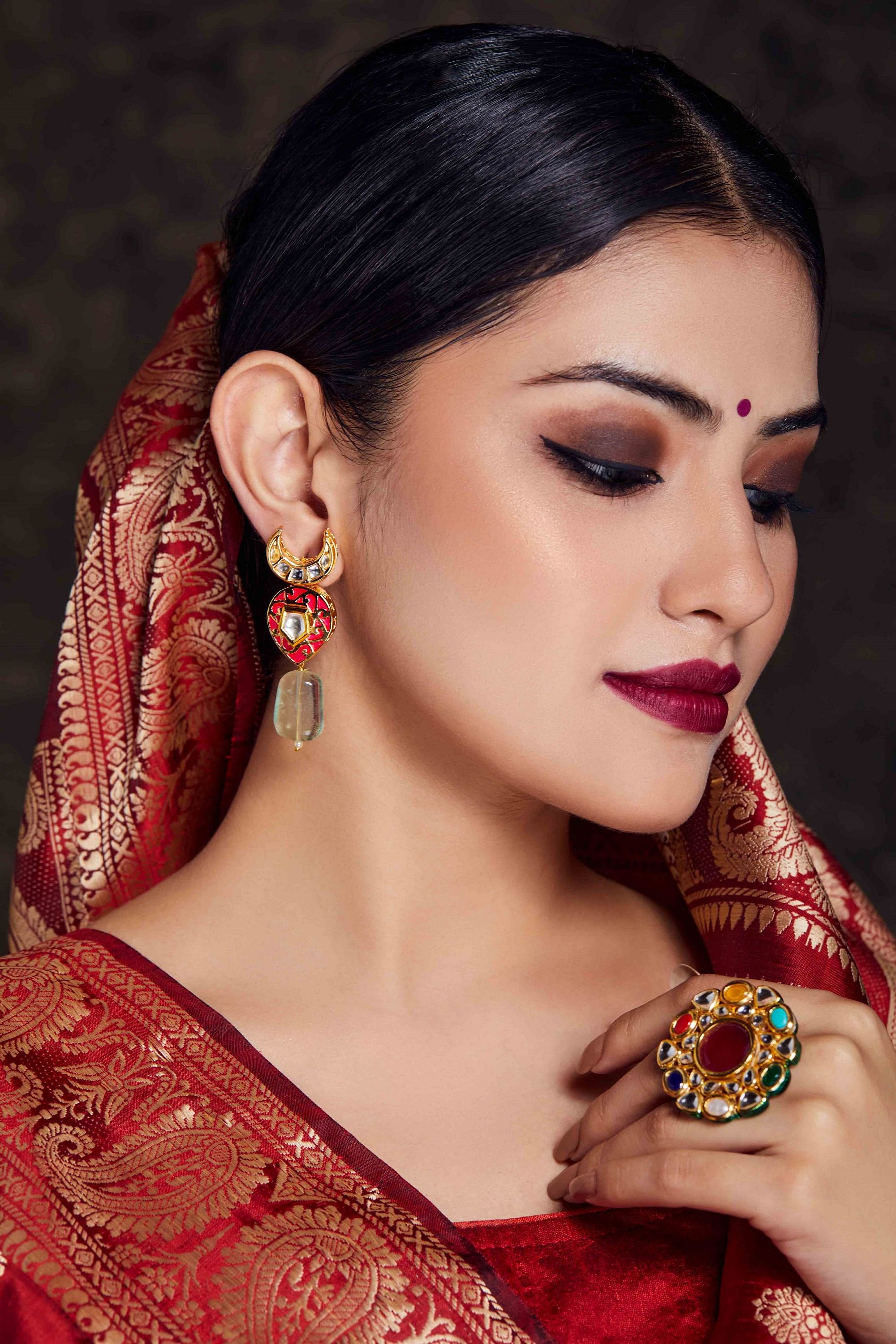 Purnaa steals hearts in a red banarasi silk saree for SIIMA-2021! | Saree,  Saree designs, Beautiful saree